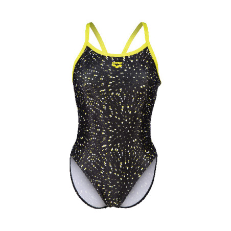 Vente Privée Arena Mai 2025 - WOMEN'S ARENA FIREWORKS SWIMSUIT CHALLE SOFT GREEN/BLACK MULTI | Les4Nages