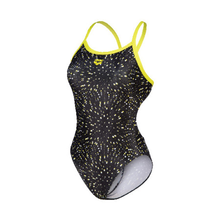 Vente Privée Arena Mai 2025 - WOMEN'S ARENA FIREWORKS SWIMSUIT CHALLE SOFT GREEN/BLACK MULTI | Les4Nages