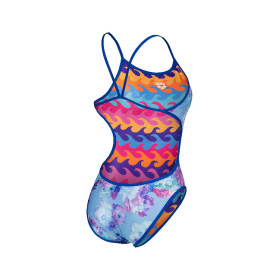 Vente Privée Arena Mai 2025 - WOMEN'S SWIMSUIT CHALLENGE BACK REVERSIB NEON BLUE MULTI