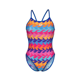 Vente Privée Arena Mai 2025 - WOMEN'S SWIMSUIT CHALLENGE BACK REVERSIB NEON BLUE MULTI