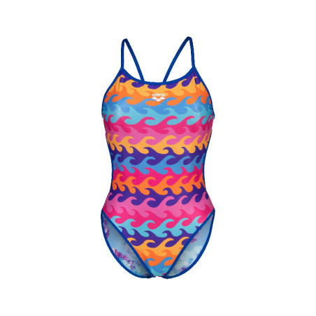 Vente Privée Arena Mai 2025 - WOMEN'S SWIMSUIT CHALLENGE BACK REVERSIB NEON BLUE MULTI | Les4Nages