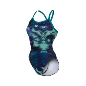 Vente Privée Arena Mai 2025 - WOMEN'S ARENA HERO CAMO SWIMSUIT CHALLEN GREEN LAKE/ GREEN LAKE MUL