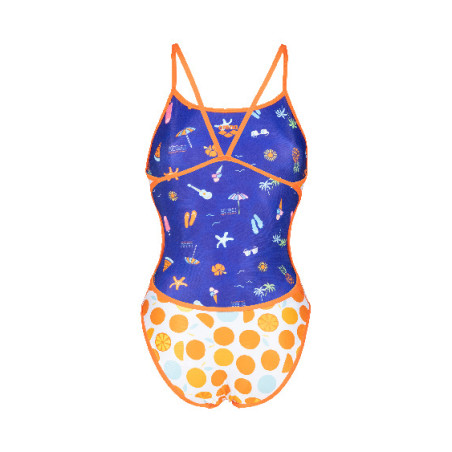 Vente Privée Arena Mai 2025 - WOMEN'S SWIMSUIT CHALLENGE BACK REVERSIB MANGO-MULTI | Les4Nages