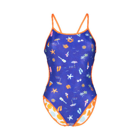 Vente Privée Arena Mai 2025 - WOMEN'S SWIMSUIT CHALLENGE BACK REVERSIB MANGO-MULTI | Les4Nages