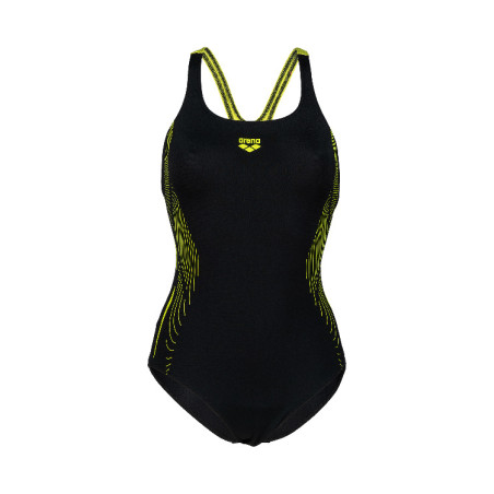 Vente Privée Arena Mai 2025 - WOMEN'S SWIMSUIT NEW GRAPHIC SWIM PRO B BLACK-SOFT GREEN | Les4Nages