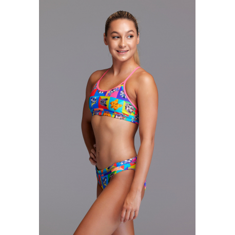 FUNKITA Fille (8-14ans) Rat Pack - Racerback 2 pieces - Maillot de bain Natation Fille Collection Flying Start