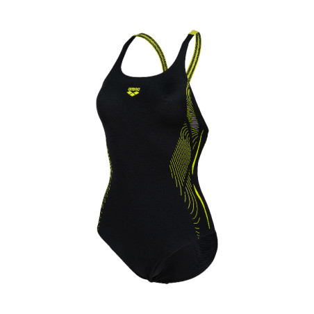 Vente Privée Arena Mai 2025 - WOMEN'S SWIMSUIT NEW GRAPHIC SWIM PRO B BLACK-SOFT GREEN | Les4Nages