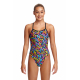 Funkita Fille (8-14 ans) Brand Galaxy - Single Strap - Maillot de bain Natation Fille Flying Start Collection