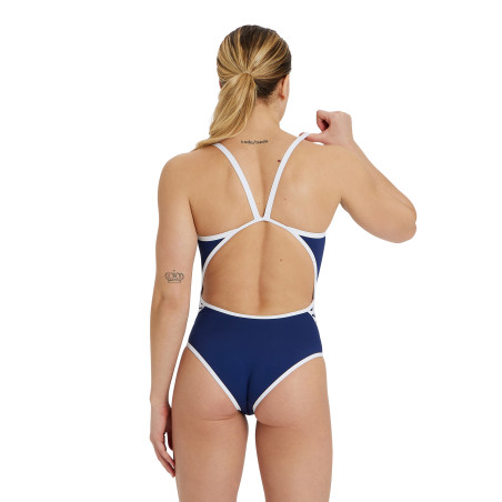 Vente Privée Arena Mai 2025 - WOMEN'S ARENA ICONS SUPER FLY BACK SOLID NAVY-WHITE | Les4Nages