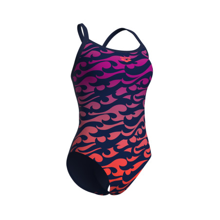 Vente Privée Arena Mai 2025 - WOMEN'S ARENA SURFS UP SWIMSUIT LIGHTDRO NAVY-NAVY MULTI | Les4Nages