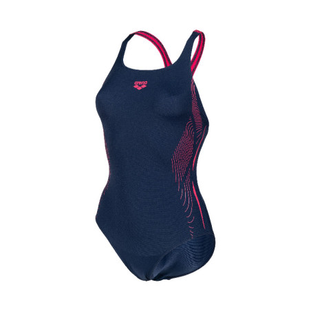 Vente Privée Arena Mai 2025 - WOMEN'S SWIMSUIT NEW GRAPHIC SWIM PRO B NAVY-FREAK ROSE | Les4Nages