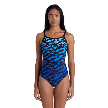 Vente Privée Arena Mai 2025 - WOMEN'S ARENA SURFS UP SWIMSUIT LIGHTDRO BLACK-BLACK MULTI | Les4Nages