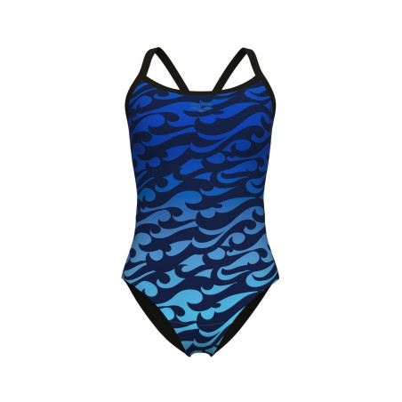 Vente Privée Arena Mai 2025 - WOMEN'S ARENA SURFS UP SWIMSUIT LIGHTDRO BLACK-BLACK MULTI | Les4Nages