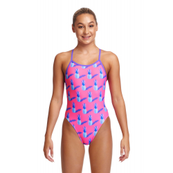 Funkita Fille (8-14 ans) Pine Time - Single Strap - Maillot de bain Natation Fille Flying Start Collection