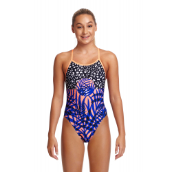 Funkita Fille (8-14 ans) Leo Luxe - Single Strap - Maillot de bain Natation Fille Flying Start Collection