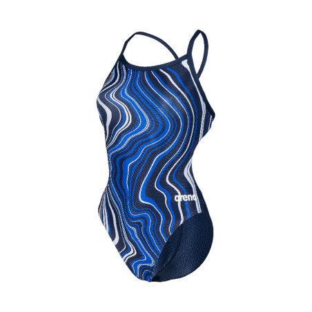 Vente Privée Arena Mai 2025 - WOMEN'S SWIMSUIT CHALLENGE BACK MARBLED NAVY-NAVY MULTI | Les4Nages
