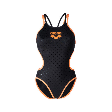 Vente Privée Arena Mai 2025 - WOMEN'S ARENA ONE SWIMSUIT DOUBLE CROSS BLACK-NESPOLA-BLACK | Les4Nages