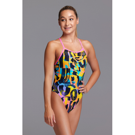 Funkita Fille (8-14 ans) Smooth Stroke - Single Strap - Maillot de bain Natation Fille Flying Start Collection