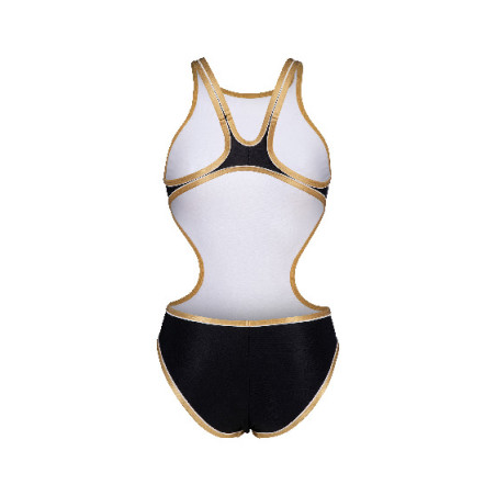 Vente Privée Arena Mai 2025 - WOMEN'S ARENA ONE EVANESCENCE SWIMSUIT T BLACK-MULTI-GOLD | Les4Nages