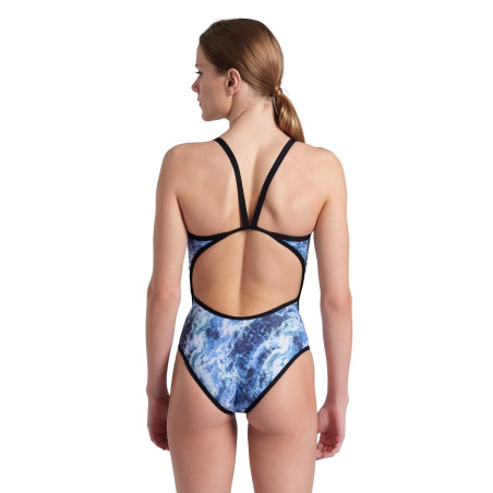 Vente Privée Arena Mai 2025 - WOMEN'S ARENA PACIFIC SWIMSUIT SUPER FLY BLACK-BLUE MULTI | Les4Nages