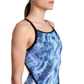 Vente Privée Arena Mai 2025 - WOMEN'S ARENA PACIFIC SWIMSUIT SUPER FLY BLACK-BLUE MULTI