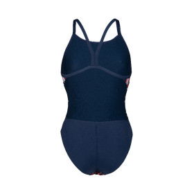 Vente Privée Arena Mai 2025 - WOMEN'S SWIMSUIT CHALLENGE BACK MARBLED NAVY-RED MULTI
