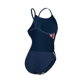 Vente Privée Arena Mai 2025 - WOMEN'S SWIMSUIT CHALLENGE BACK MARBLED NAVY-RED MULTI