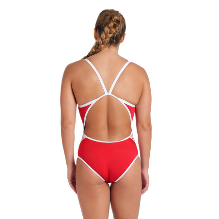 Vente Privée Arena Mai 2025 - WOMEN'S ARENA ICONS SUPER FLY BACK SOLID RED-WHITE | Les4Nages