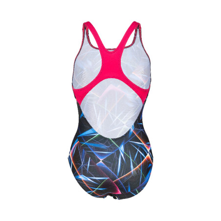 Vente Privée Arena Mai 2025 - WOMEN'S SWIMSUIT SWIM PRO BACK ALLOVER BLACK-MULTI- FREAK ROSE | Les4Nages