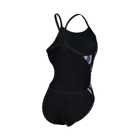 Vente Privée Arena Mai 2025 - WOMEN'S SWIMSUIT CHALLENGE BACK MARBLED BLACK-BLACK MULTI | Les4Nages