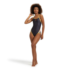 Vente Privée Arena Mai 2025 - WOMEN'S ARENA 50TH SWIMSUIT SUPER FLY BA BLACK MULTI-GOLD