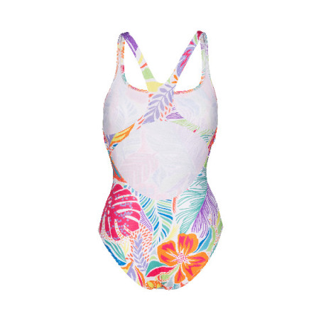 Vente Privée Arena Mai 2025 - WOMEN'S SWIMSUIT SWIM PRO BACK ALLOVER WHITE MULTI | Les4Nages