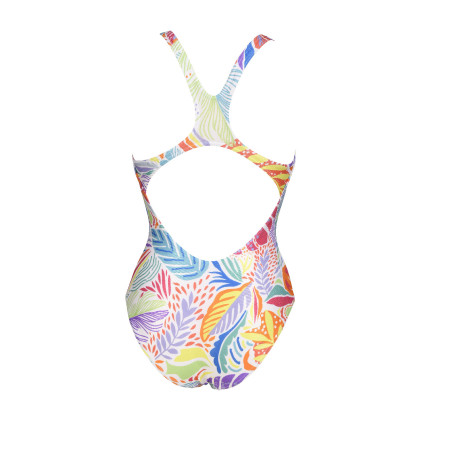 Vente Privée Arena Mai 2025 - WOMEN'S SWIMSUIT SWIM PRO BACK ALLOVER WHITE MULTI | Les4Nages
