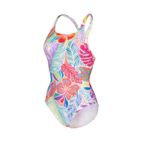 Vente Privée Arena Mai 2025 - WOMEN'S SWIMSUIT SWIM PRO BACK ALLOVER WHITE MULTI | Les4Nages