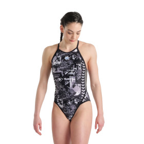 Vente Privée Arena Mai 2025 - WOMEN'S ARENA ICONS SWIMSUIT FAST BACK A MULTI -ASPHALT-BLACK