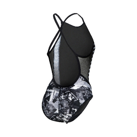 Vente Privée Arena Mai 2025 - WOMEN'S ARENA ICONS SWIMSUIT FAST BACK A MULTI -ASPHALT-BLACK | Les4Nages