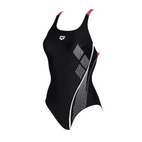 Vente Privée Arena Mai 2025 - WOMEN'S SWIMSUIT SWIM PRO BACK GRAPHIC BLACK-FREAK ROSE