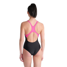 Vente Privée Arena Mai 2025 - WOMEN'S SWIMSUIT SWIM PRO BACK GRAPHIC BLACK-FREAK ROSE