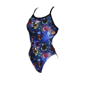 Vente Privée Arena Mai 2025 - WOMEN'S SWIMSUIT CHALLENGE BACK ALLOVER BLACK-MULTI