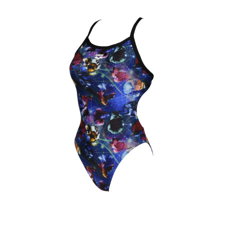 Vente Privée Arena Mai 2025 - WOMEN'S SWIMSUIT CHALLENGE BACK ALLOVER BLACK-MULTI | Les4Nages