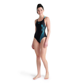 Vente Privée Arena Mai 2025 - WOMEN'S SWIMSUIT SWIM PRO BACK GRAPHIC BLACK-MARTINICA