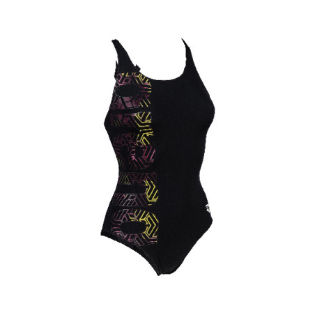 Vente Privée Arena Mai 2025 - WOMEN'S ARENA KIKKO PRO SWIMSUIT V BACK BLACK-WHITE | Les4Nages