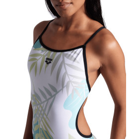 Vente Privée Arena Mai 2025 - WOMEN'S ARENA LIGHT FLORAL SWIMSUIT LACE BLACK-WHITE MULTI