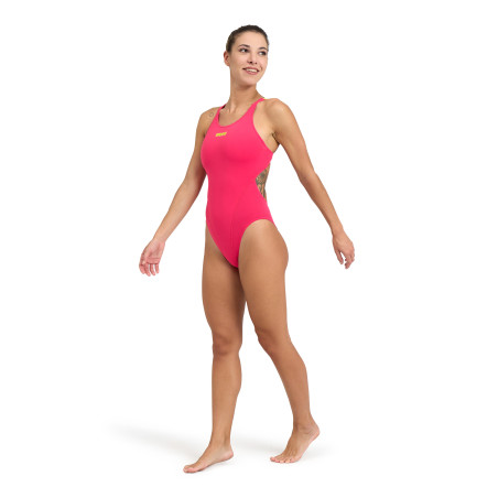 Vente Privée Arena Mai 2025 - WOMEN'S TEAM SWIMSUIT SWIM TECH SOLID FREAK ROSE-SOFT GREEN | Les4Nages