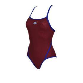 Vente Privée Arena Mai 2025 - WOMEN'S ARENA ICONS SWIMSUIT SUPER FREE BURGUNDY-NEON BLUE