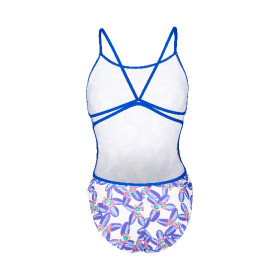Vente Privée Arena Mai 2025 - WOMEN'S SWIMSUIT LACE BACK ALLOVER NEON BLUE-MULTI