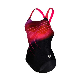 Vente Privée Arena Mai 2025 - WOMEN'S SWIMSUIT SWIM PRO BACK PLACEMENT BLACK-FREAK ROSE
