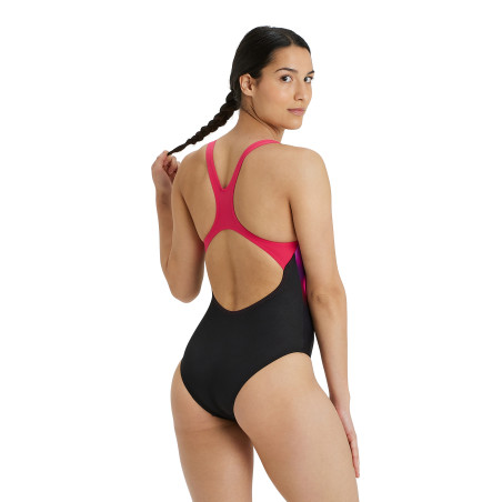 Vente Privée Arena Mai 2025 - WOMEN'S SWIMSUIT SWIM PRO BACK PLACEMENT BLACK-FREAK ROSE | Les4Nages
