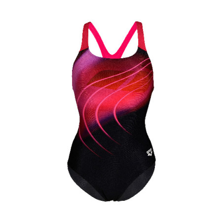 Vente Privée Arena Mai 2025 - WOMEN'S SWIMSUIT SWIM PRO BACK PLACEMENT BLACK-FREAK ROSE | Les4Nages