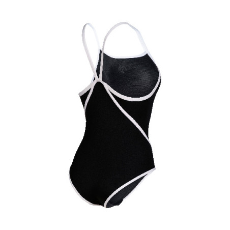 Vente Privée Arena Mai 2025 - WOMEN'S ARENA ICONS SWIMSUIT SUPER FREE BLACK-WHITE | Les4Nages